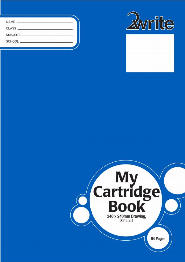 2WRITE Project Book Unruled 32L / 64 Pages – 100gsm Cartridge Paper 340 x 240mm Soft Cover