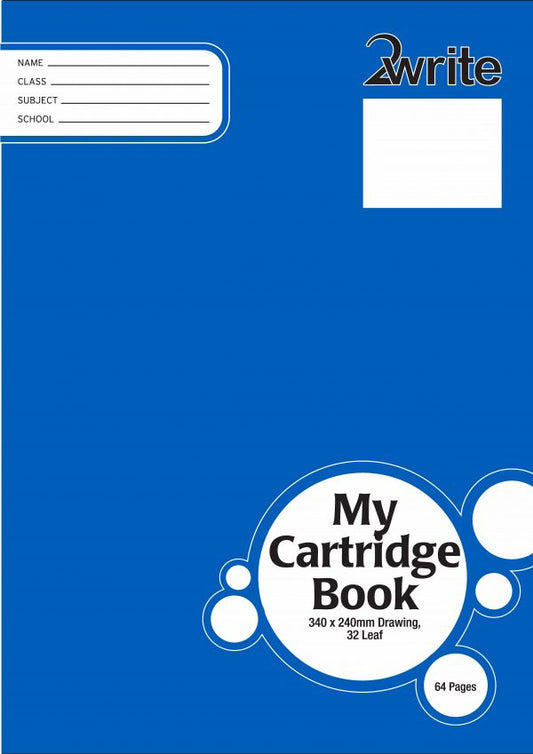 2WRITE Project Book Unruled 32L / 64 Pages – 100gsm Cartridge Paper 340 x 240mm Soft Cover