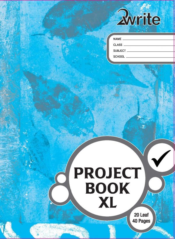 2Write Project Book XL Paper Unruled 20L/40 Pages 335 x 245mm