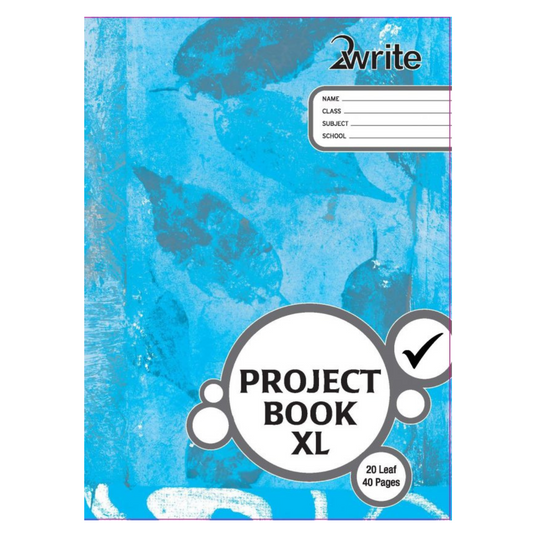 2Write Project Book XL Paper Unruled 20L/40 Pages 335 x 245mm