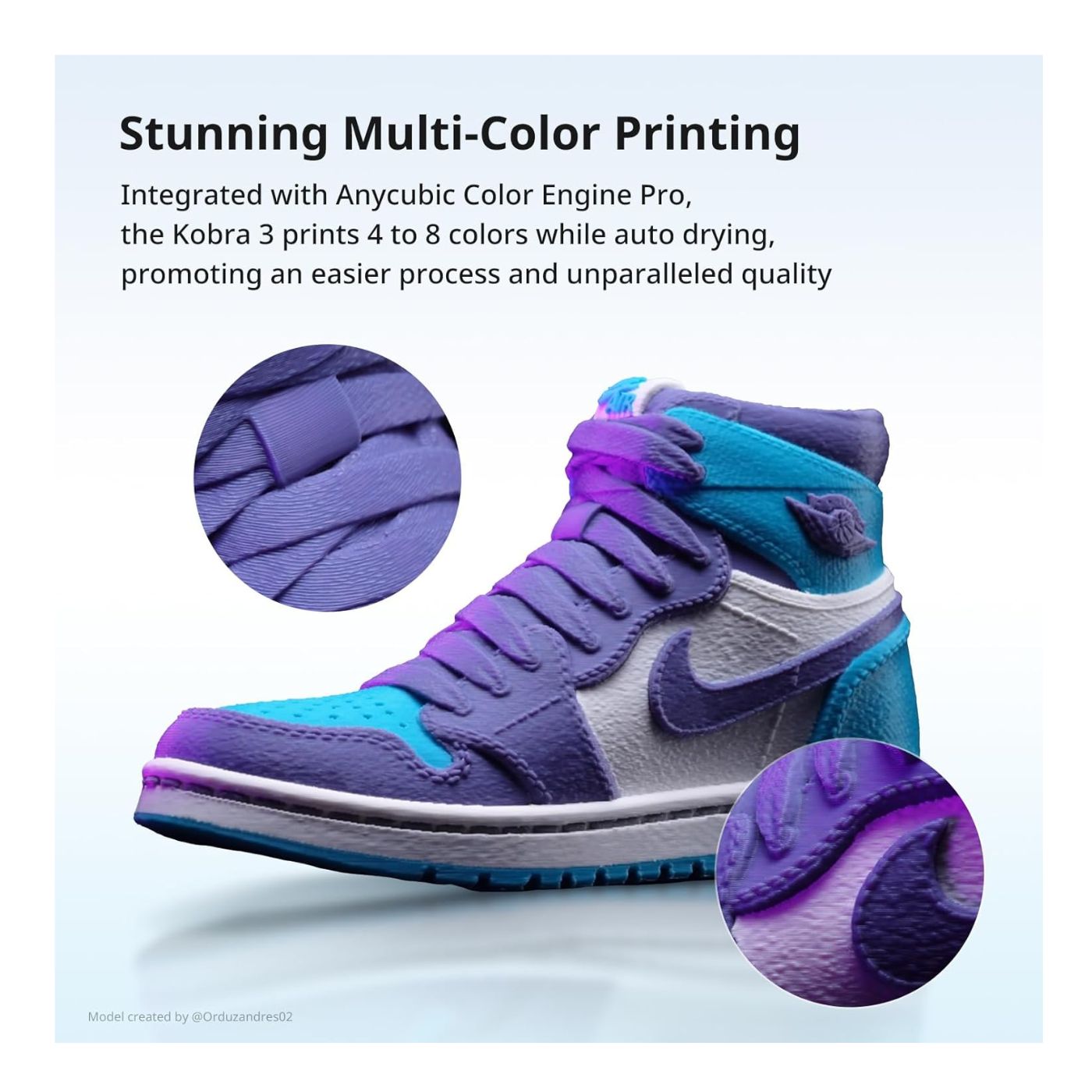 ANYCUBIC 3D Printer Filament, Multi-Colour, High-Speed Kobra 3
