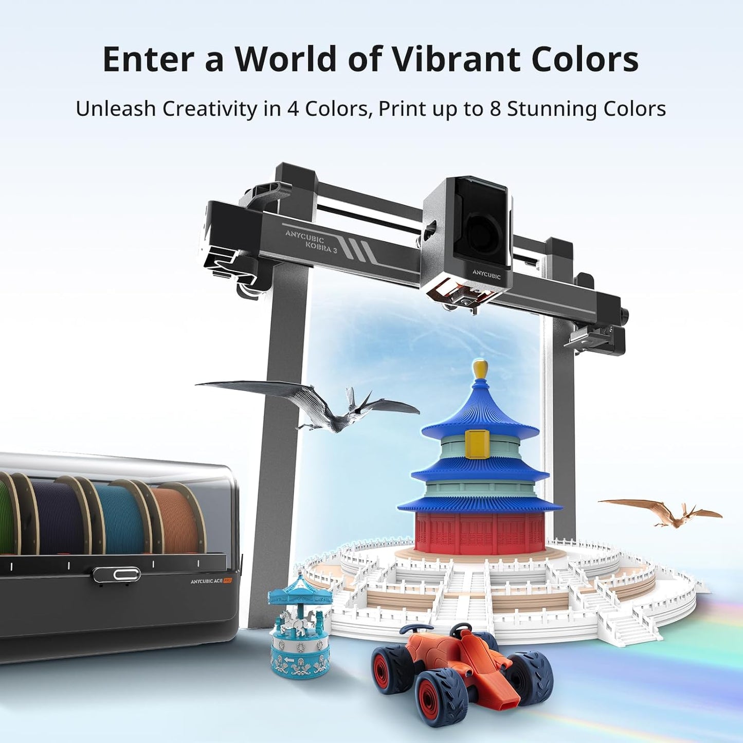 ANYCUBIC 3D Printer Filament, Multi-Colour, High-Speed Kobra 3