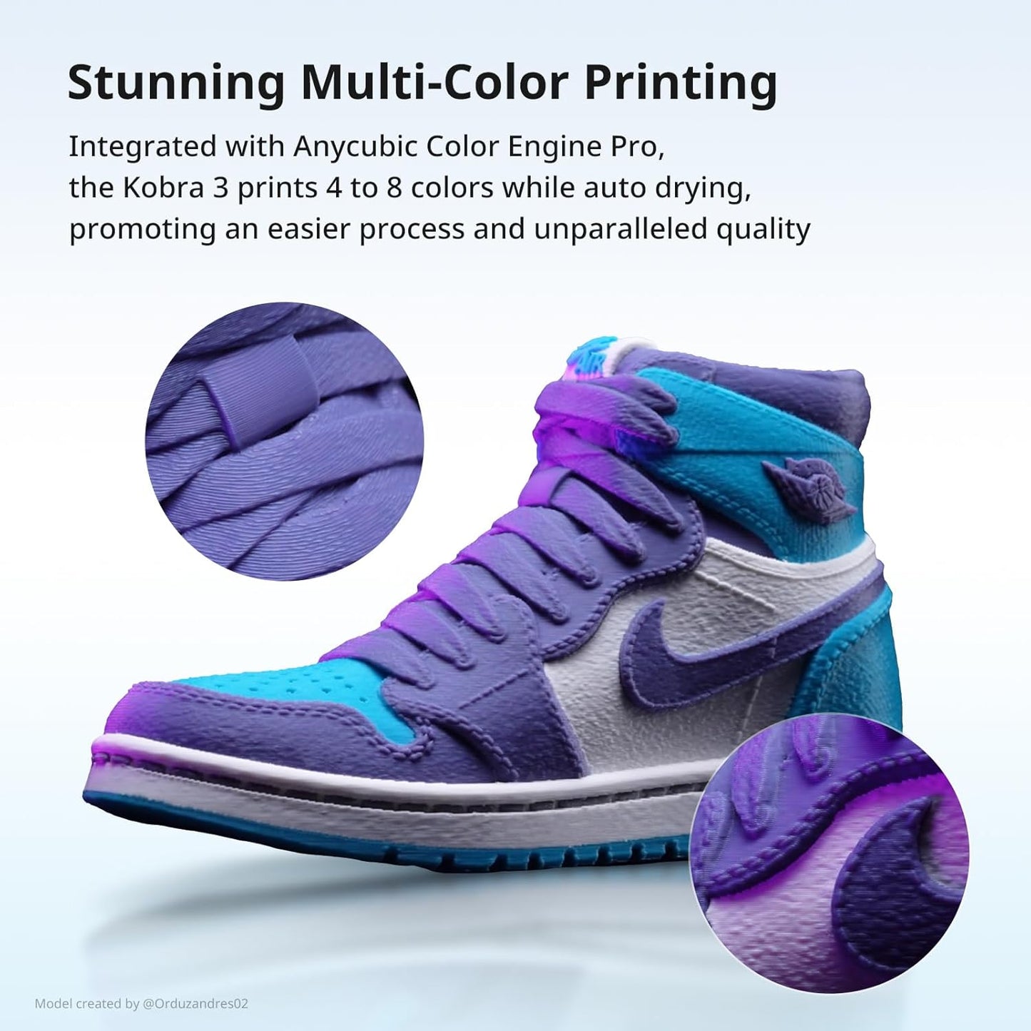 ANYCUBIC 3D Printer Filament, Multi-Colour, High-Speed Kobra 3