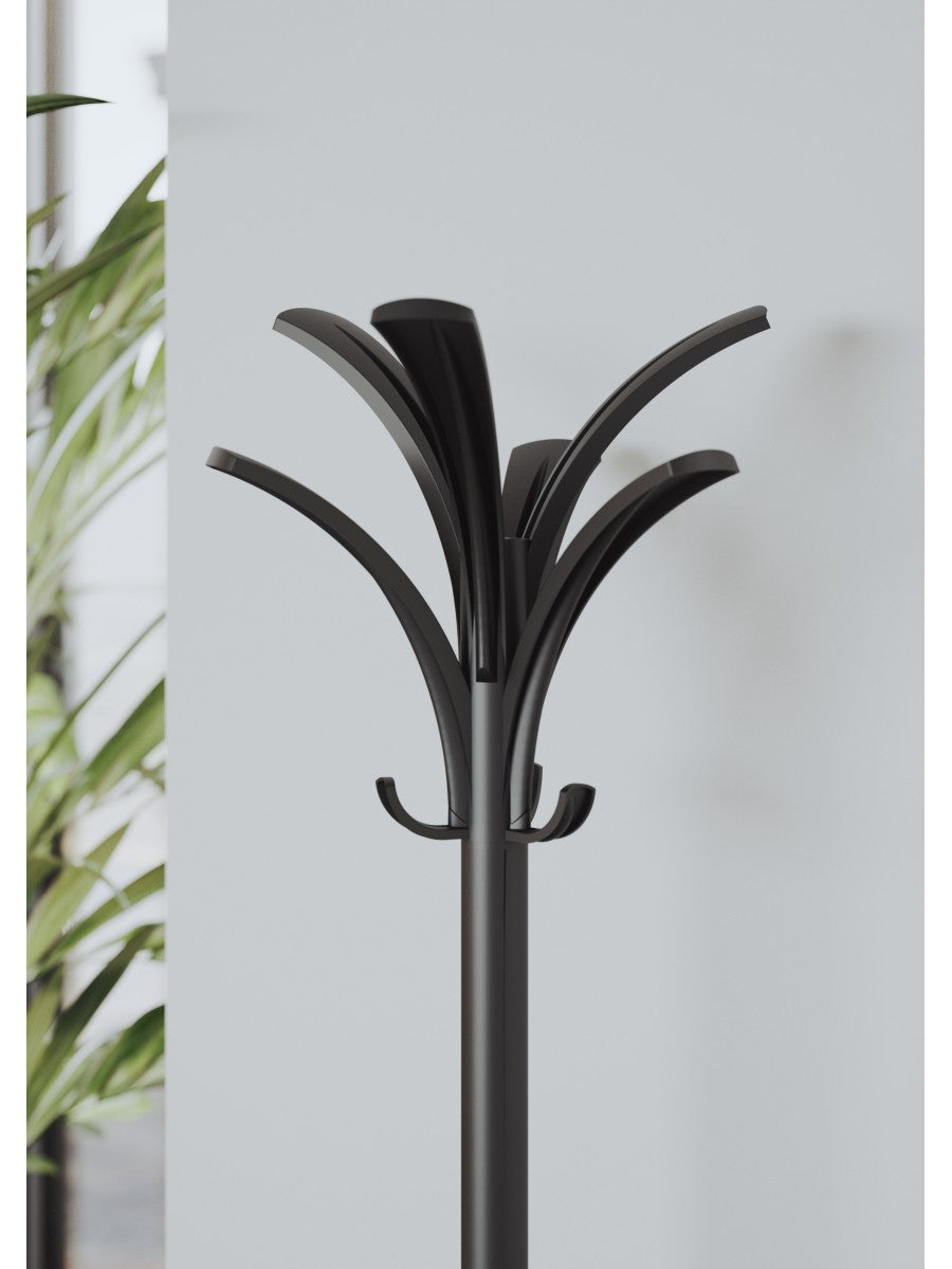 Alba Brio Coat Rack with Integrated Umbrella Stand Black 38cm (Base) X 170cm