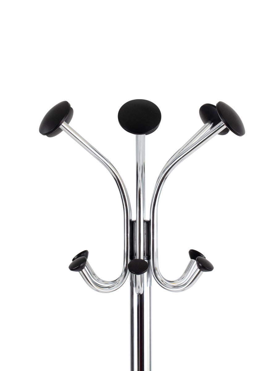 Alba Brio Coat Rack with Integrated Umbrella Stand Chrome 38cm (Base) X 177cm