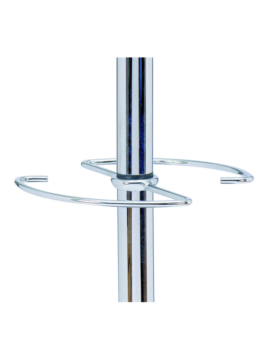 Alba Brio Coat Rack with Integrated Umbrella Stand Chrome 38cm (Base) X 177cm