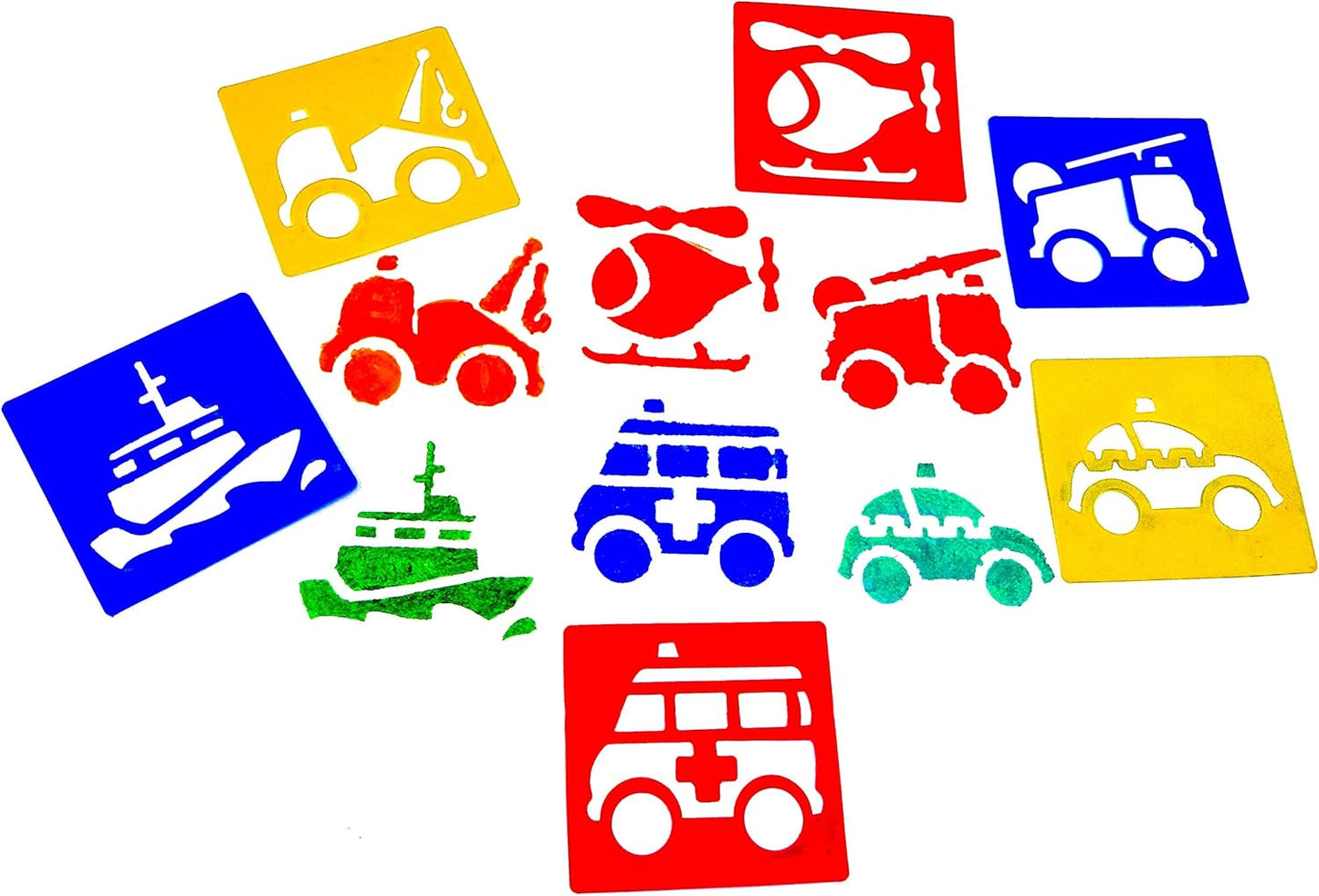 Anthony Peters Emergency Services Stencils Set of 6 – Washable & Reusable Educational Craft Set