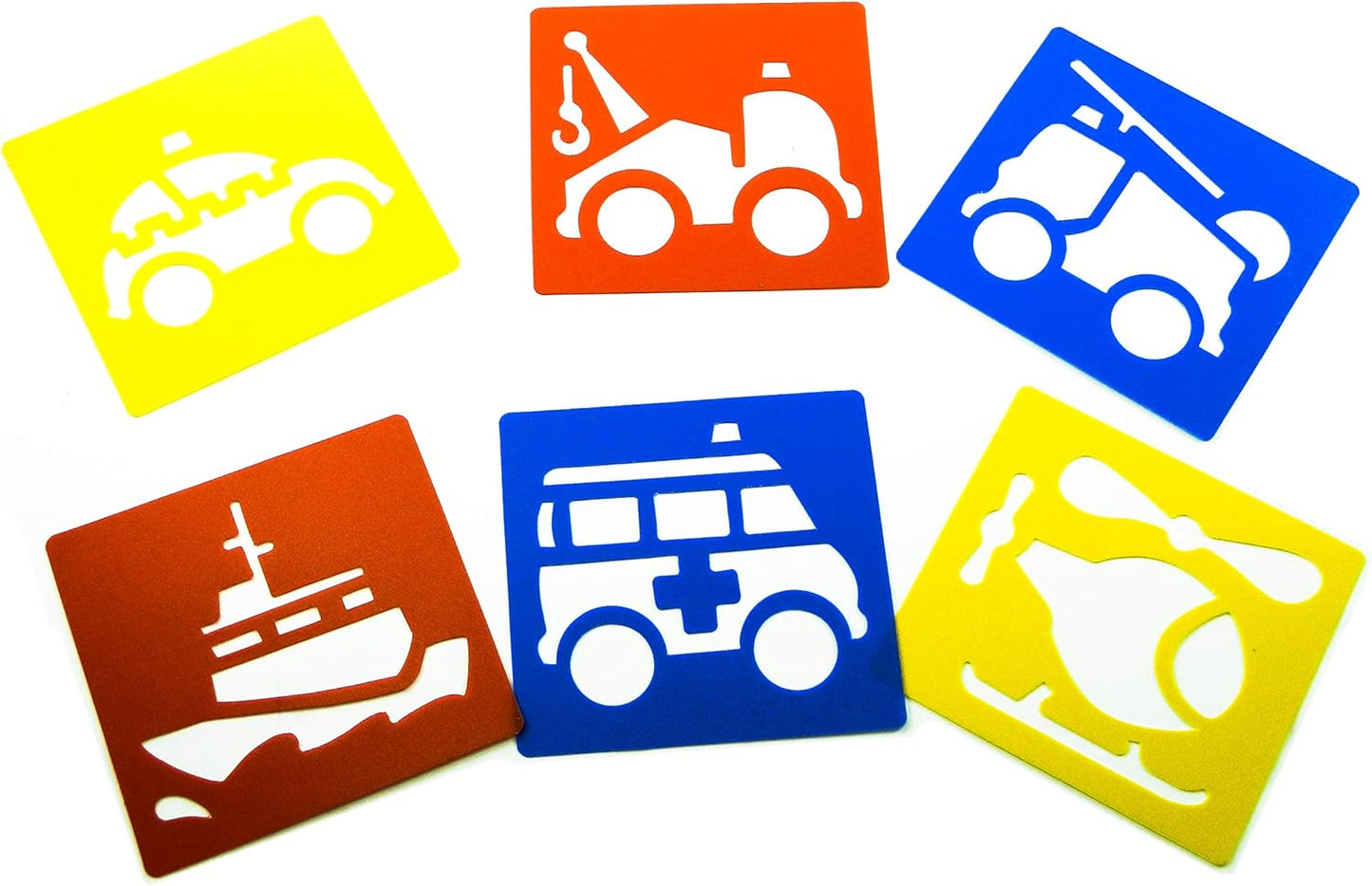 Anthony Peters Emergency Services Stencils Set of 6 – Washable & Reusable Educational Craft Set
