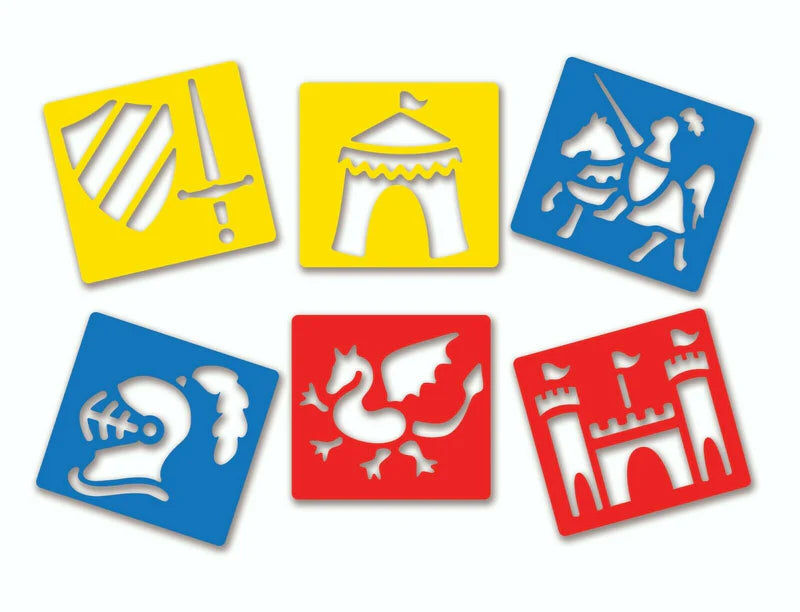 Anthony Peters Washable Stencils Medieval Set of 6 – Educational & Creative Craft Tool