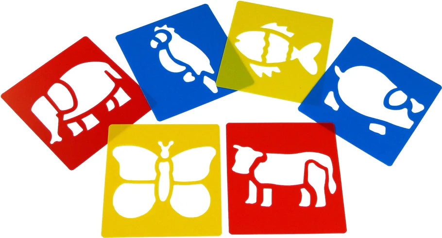 Anthony Peters Washable Animal Stencils Set of 6 – Durable & Reusable Kids Art Templates