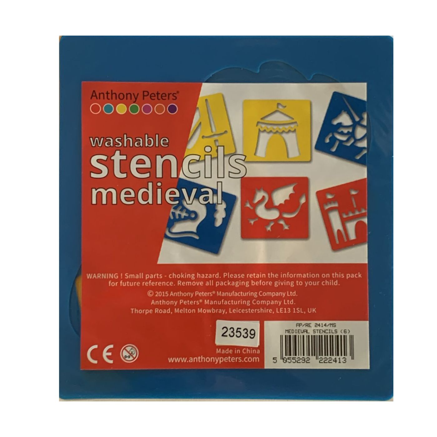 Anthony Peters Washable Stencils Medieval Set of 6 – Educational & Creative Craft Tool