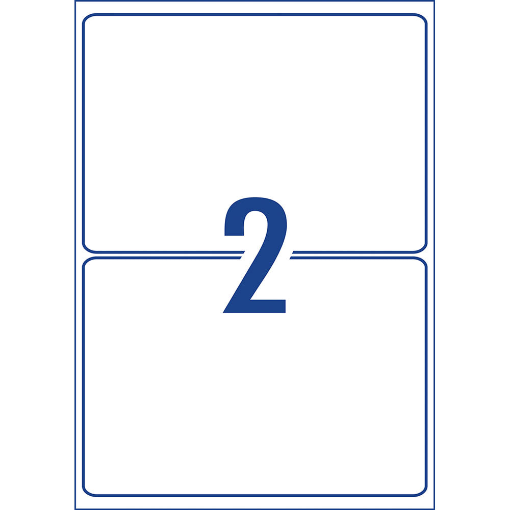 Avery Heavy Duty ID Label L7068 White Laser 199.6x143.5mm 2up 25 Sheets – Waterproof, Tear-Resistant, Oil & UV Proof