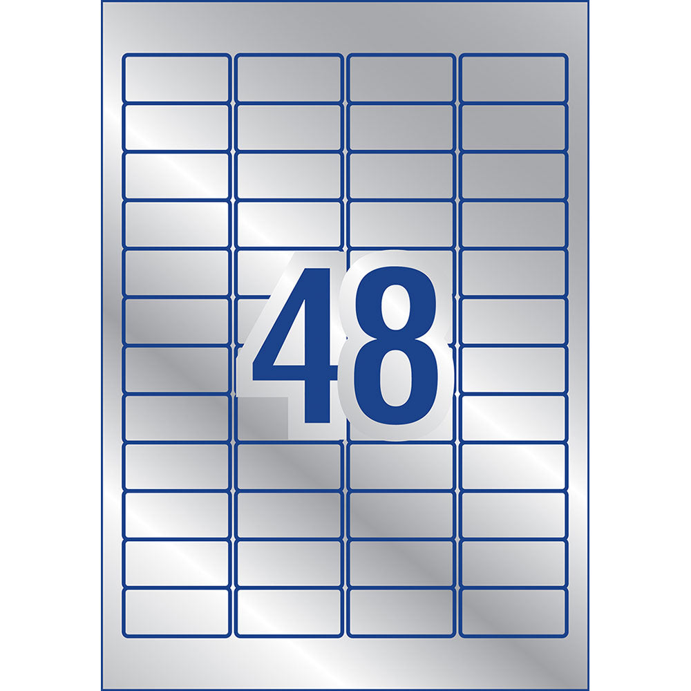 Avery L6009 Silver Heavy Duty Labels 47.5x21.2mm – Laser