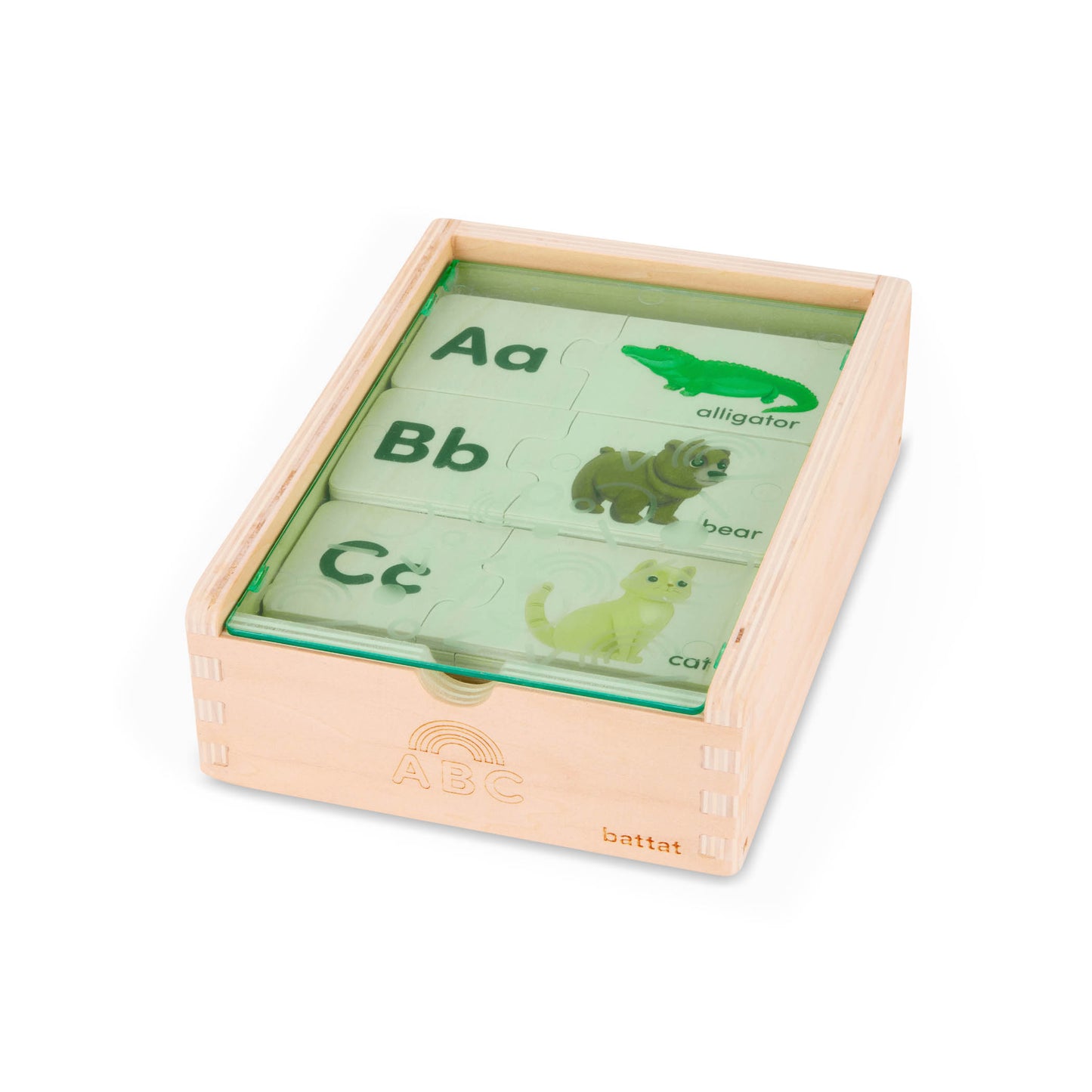 Battat Wooden Self-Correcting Alphabet Puzzle Box Set