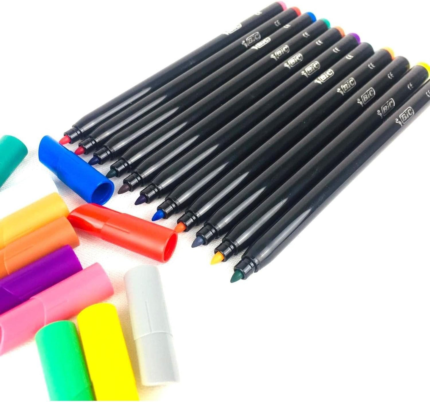 BiC Intensity Fibre Tip Felt Pens Pack of 12 Shades