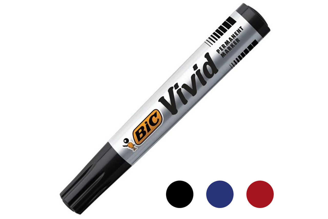 BIC Vivid Permanent Marker Eco Bullet Tip Black
