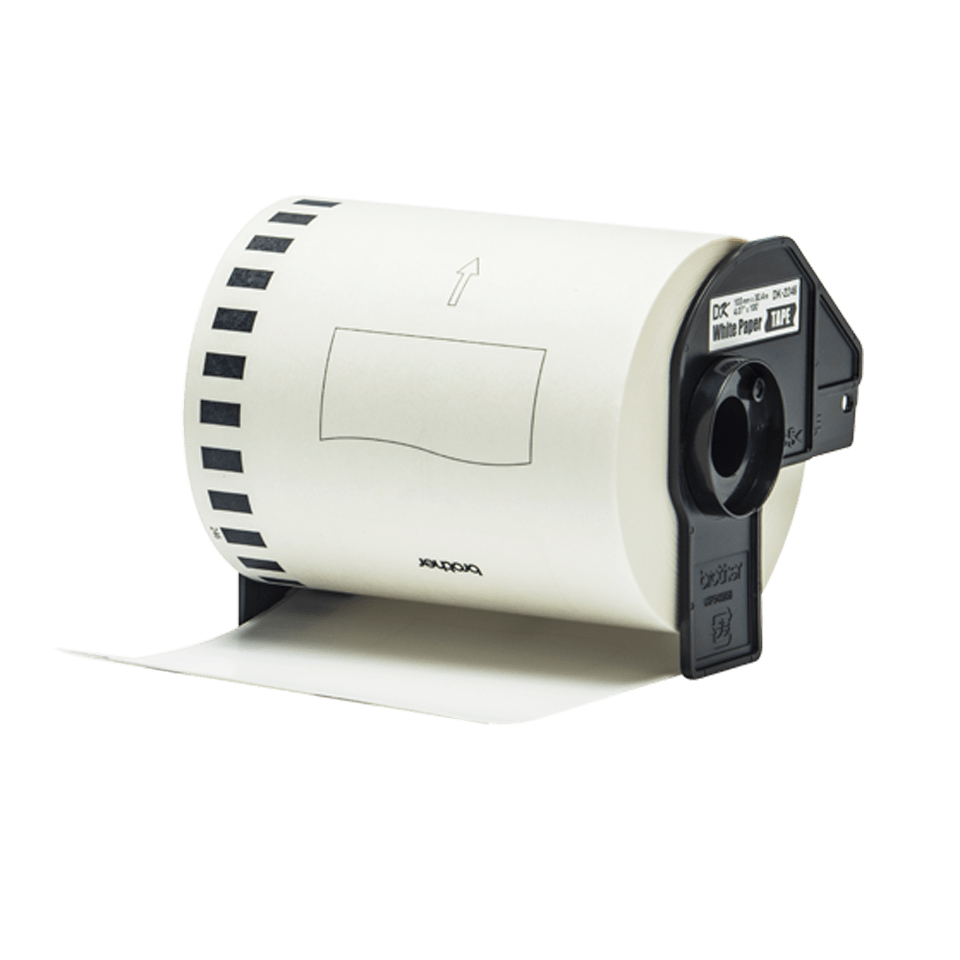 Brother DK-22246 Continuous Paper Label Roll Black on White 103mm x 30.48m