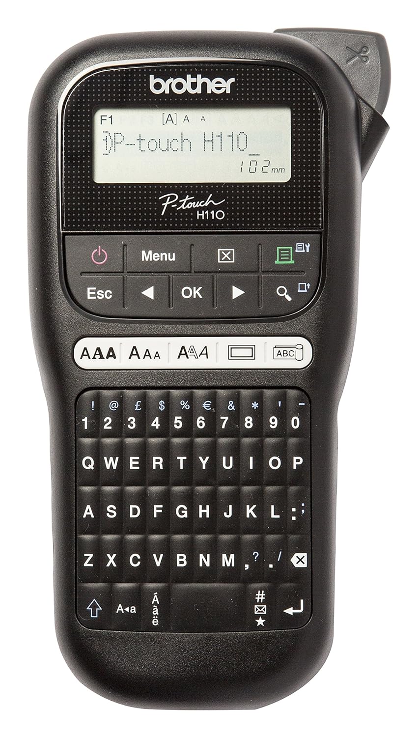 Brother PT-H110BK Handheld Thermal Label Maker Printer