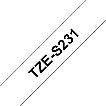 Brother TZe-231 Labelling Tape Cassette Black on White 12mm x 8m