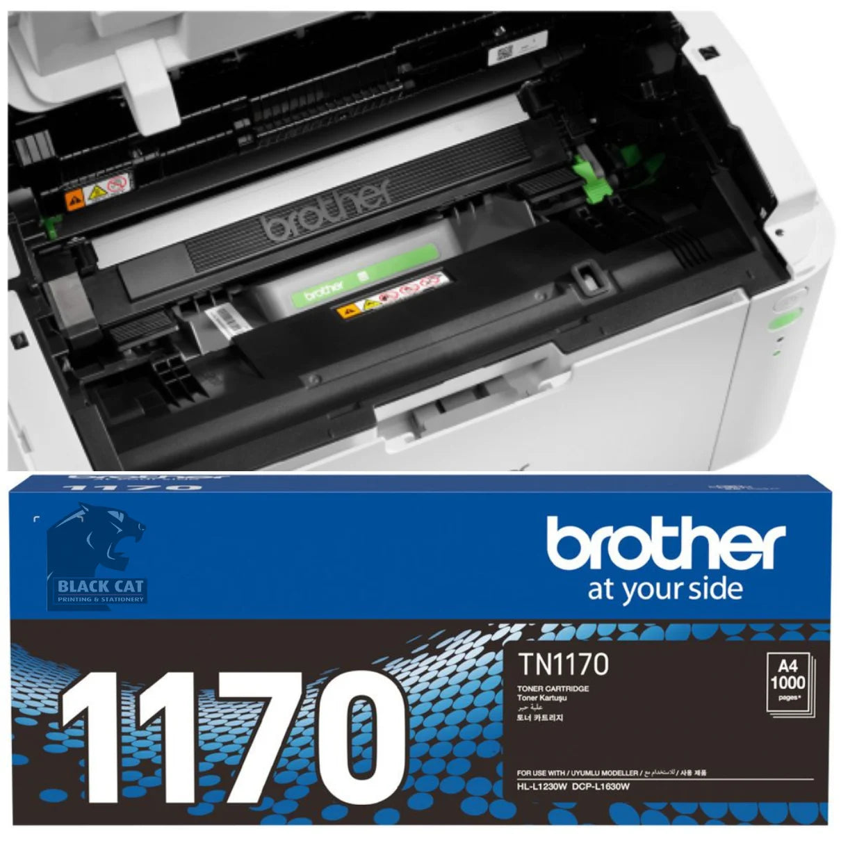 Brother TN1170 Black Toner Cartridge – Genuine High-Quality Mono Laser Printer Supply