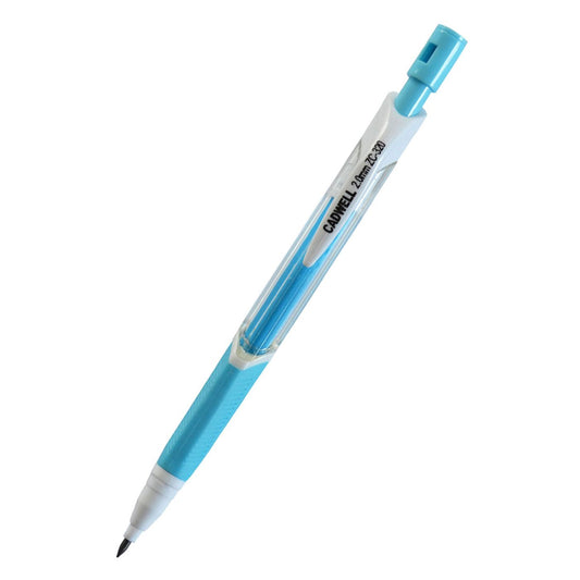 Cadwell Triangular Mechanical Clutch Pencil ZC-320 + Lead Sharpener HB 2.00mm Blue