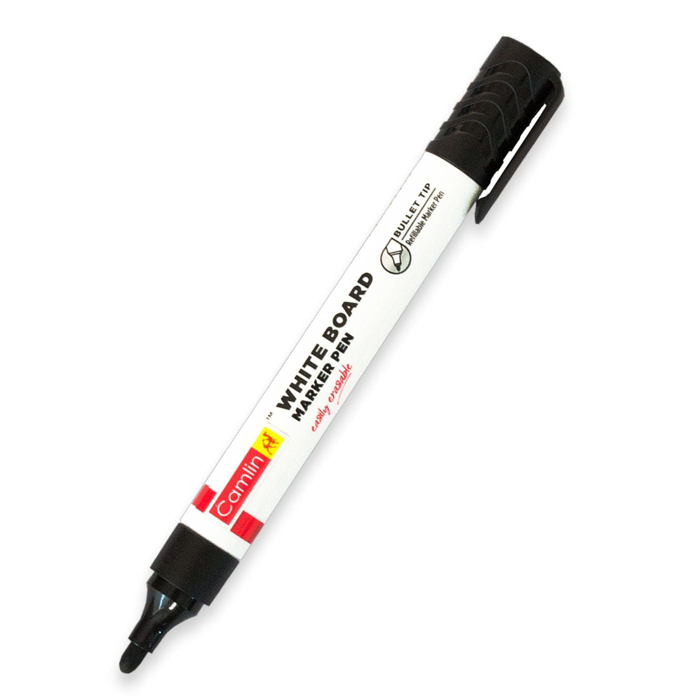 Camlin Whiteboard Marker Bullet Tip Black โ School Depot NZ