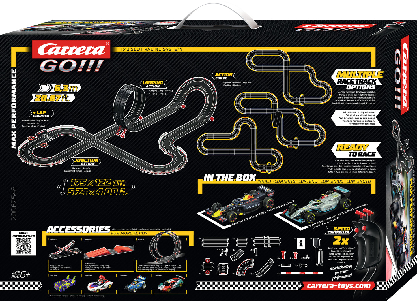 Carrera Digital Slot Car Racing System Go!!! F1 Track-6.3m Max Performance
