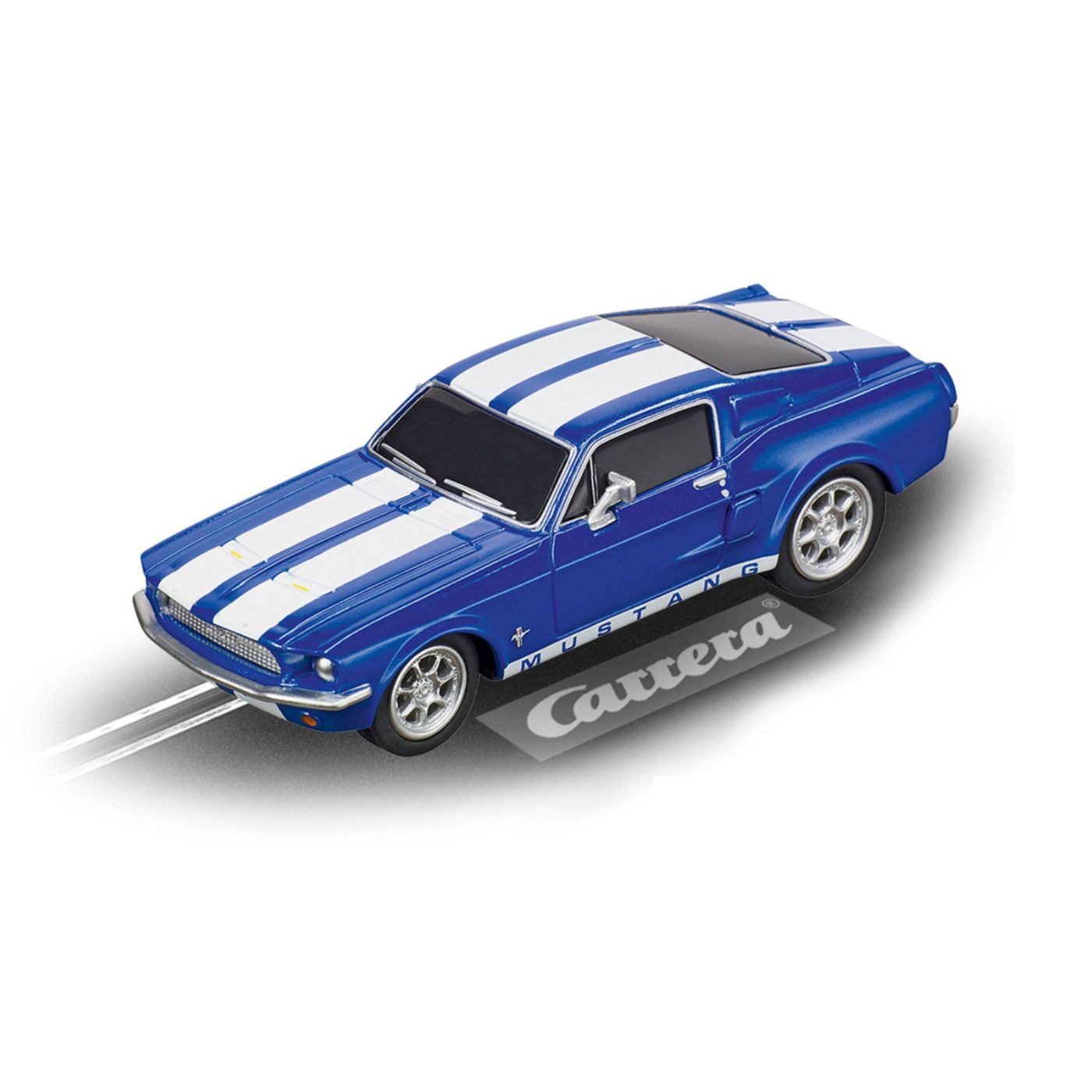 Carrera Ford Mustang '67 Racing Blue Slot Car – 1:43 Scale GO!!! Classic Sports Car