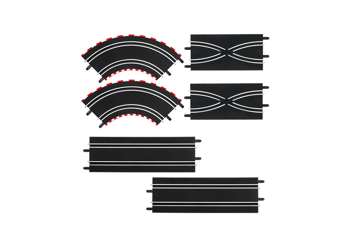 Carrera GO!!! Extension Set 1 – 6pk Track Expansion for 1:43 Racing Systems