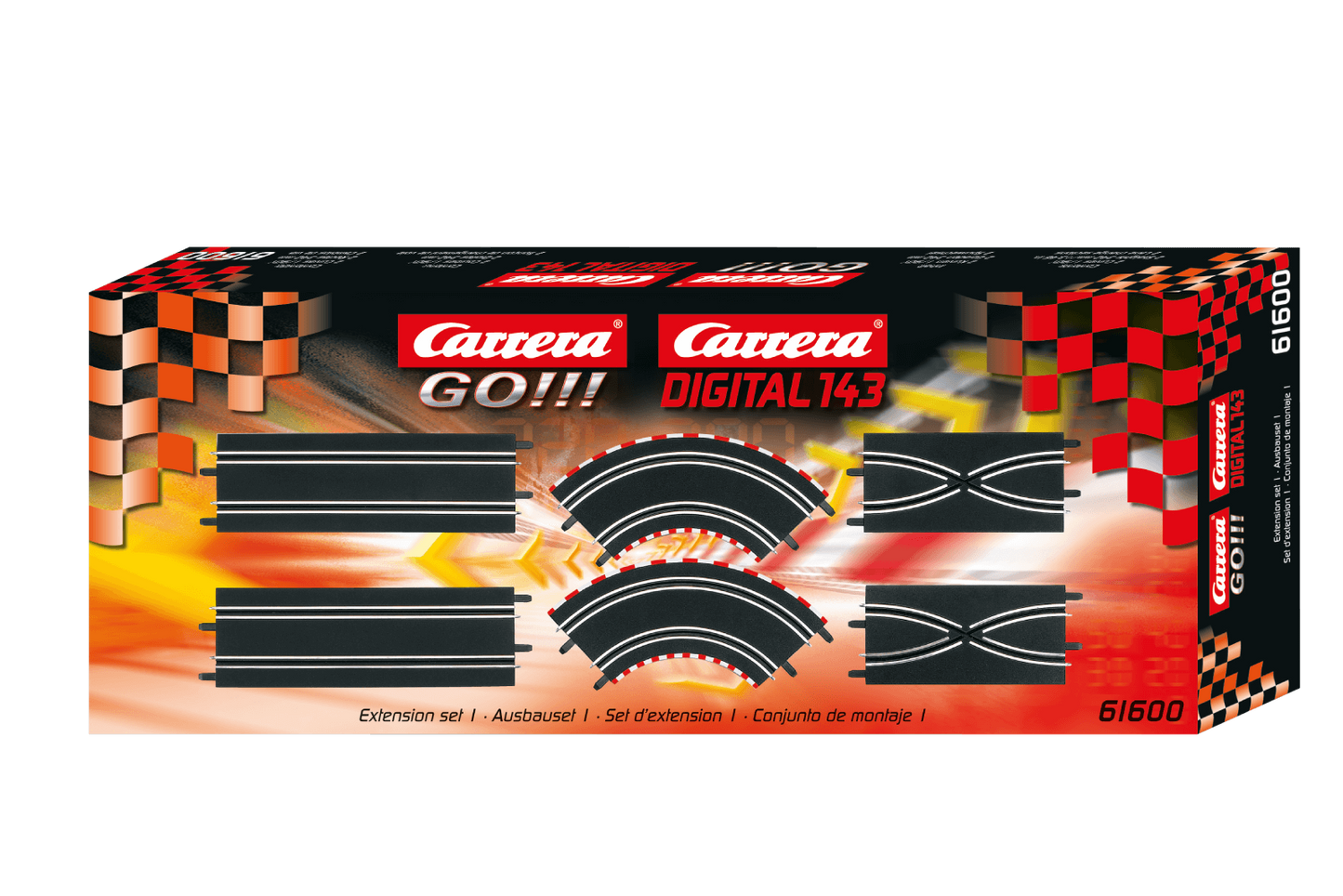 Carrera GO!!! Extension Set 1 – 6pk Track Expansion for 1:43 Racing Systems