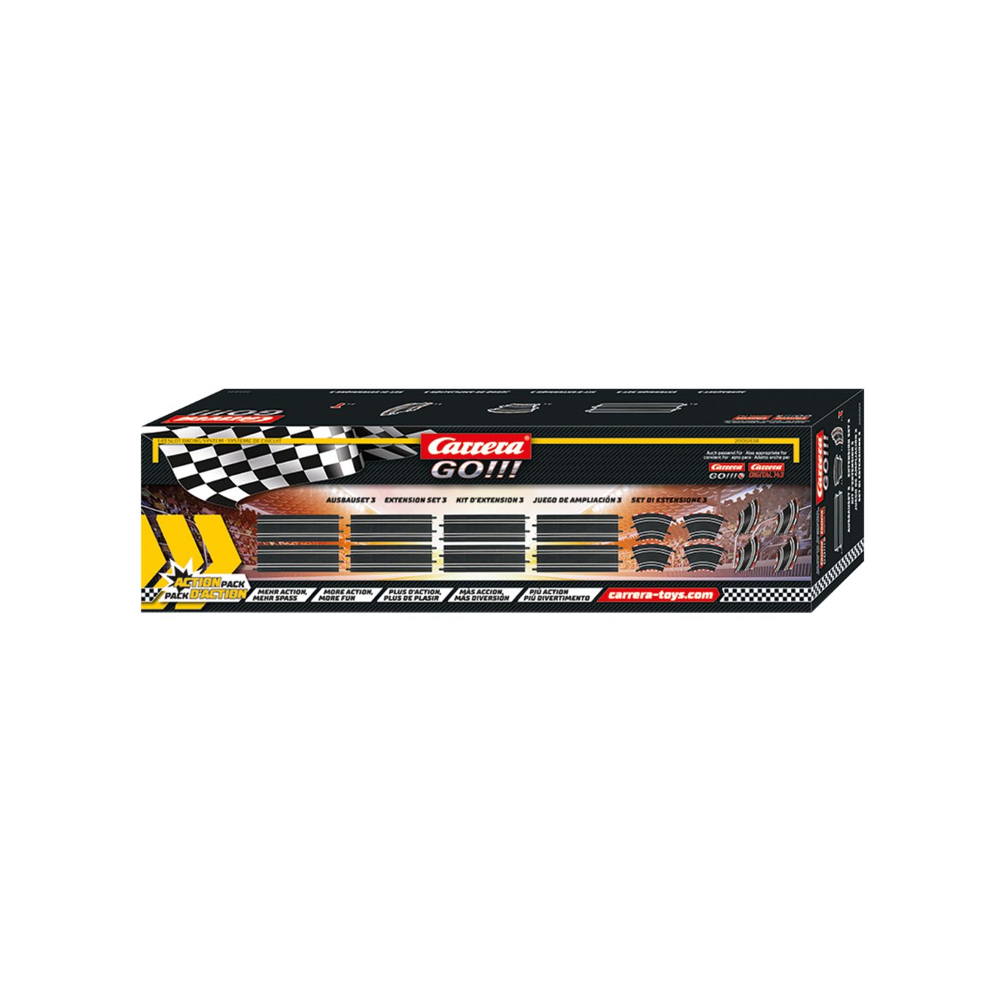 Carrera GO!!! Extension Set 3 – 16pk | DIGITAL 143 Track Expansion