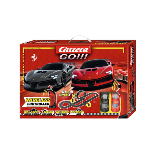 Carrera GO!!! Ferrari Supercar Power Wireless Slot Car Racing Set – Ferrari SF90 XX Stradale – 1:43 Scale