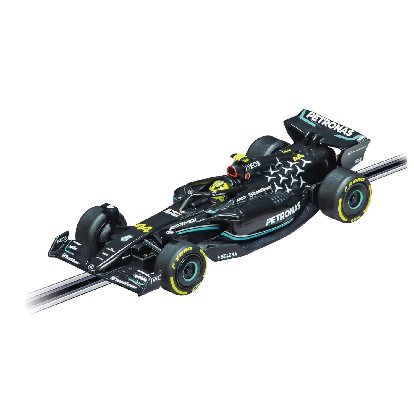 Carrera GO!!! Mercedes-AMG F1 W16 E Performance "George Russell No.63" Slot Car – 1:43 Scale
