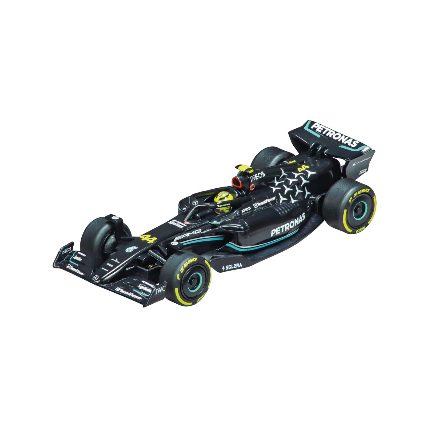 Carrera GO!!! Mercedes-AMG F1 W16 E Performance "George Russell No.63" Slot Car – 1:43 Scale