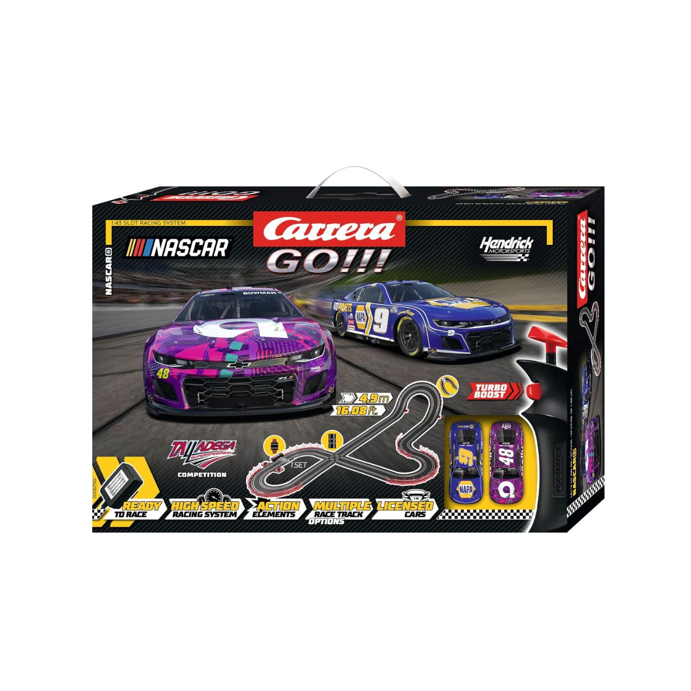 Carrera GO!!! 62582 NASCAR Talladega Competition Electric Powered Slot Car Racing Set