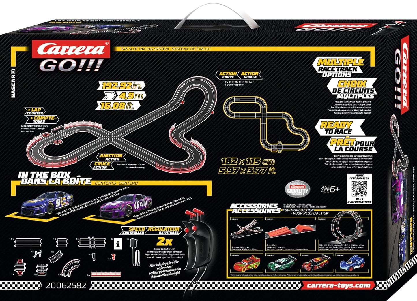 Carrera GO!!! 62582 NASCAR Talladega Competition Electric Powered Slot Car Racing Set
