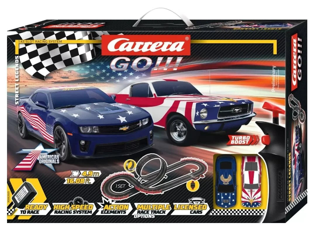 Carrera GO!!! Street Legends Slot Car Set – 1/43 Scale Racing