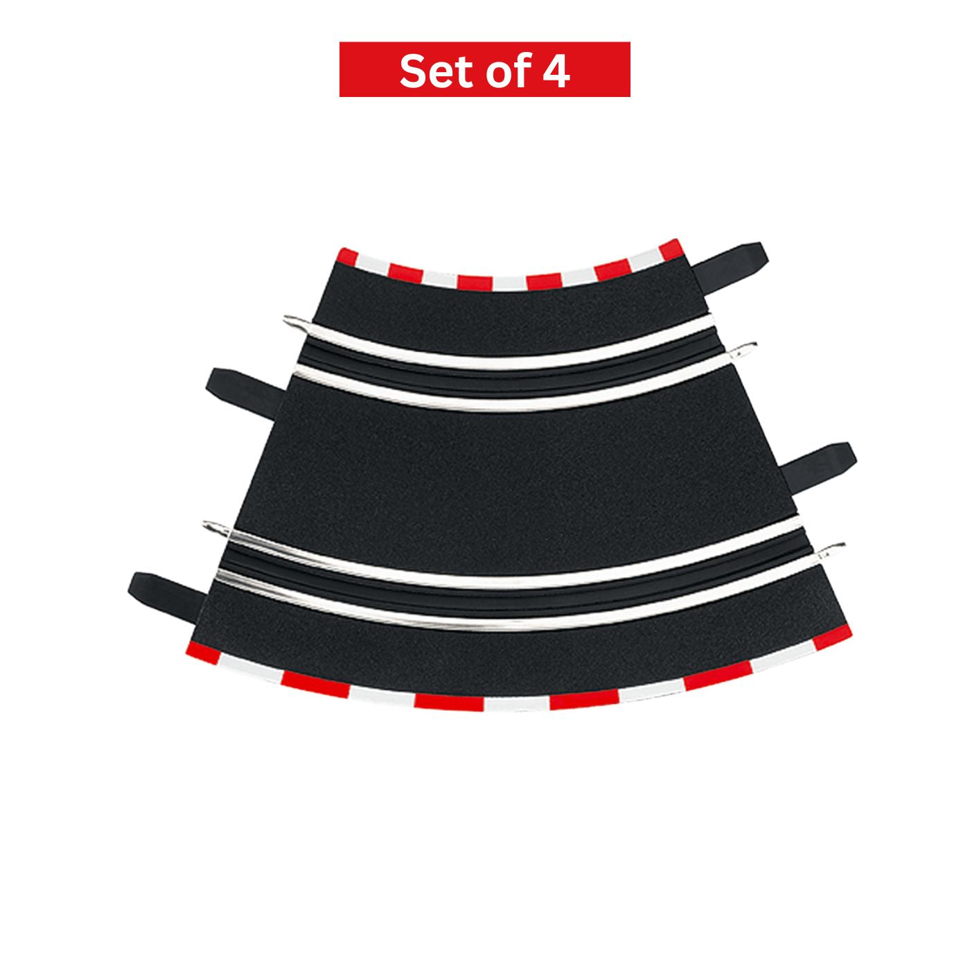 Carrera GO!!! Track Curve 1/45 Degrees 4pk – Slot Car Track Extension 1:43 Scale