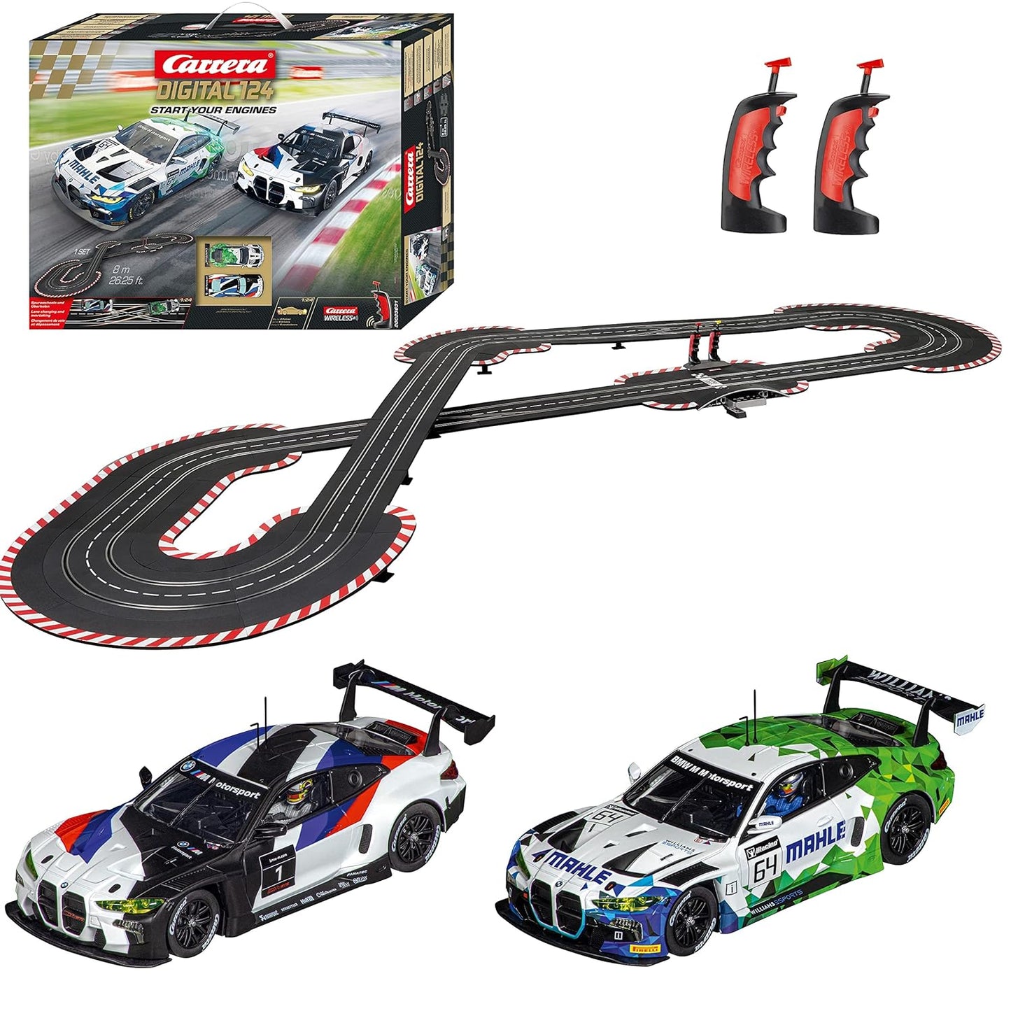 Carrera Premium Digital 124 Slot Racing System BMW M4 GT3 Scale 1: 24 Extra Wide 8m Track - Start Your Engines