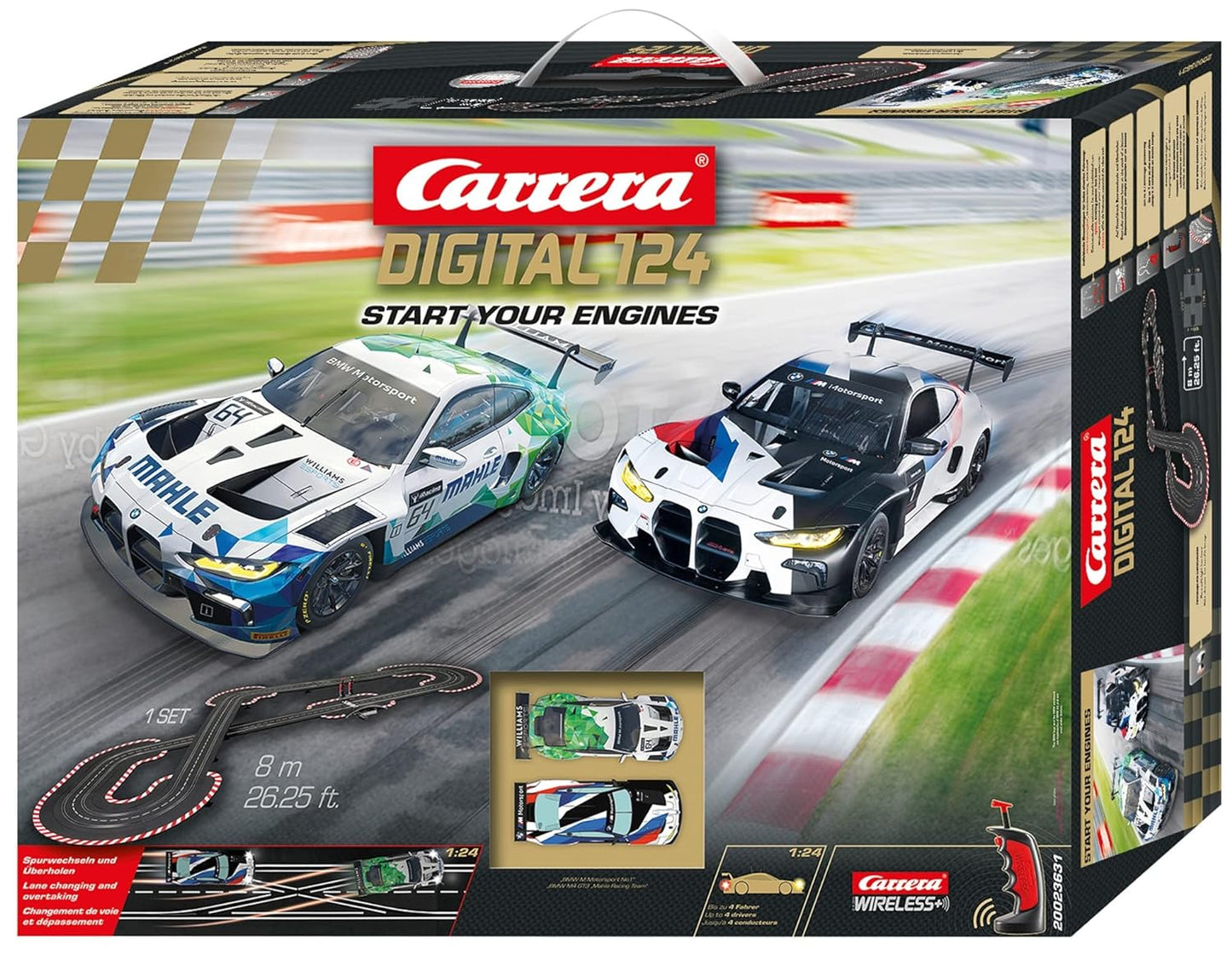 Carrera Premium Digital 124 Slot Racing System BMW M4 GT3 Scale 1: 24 Extra Wide 8m Track - Start Your Engines