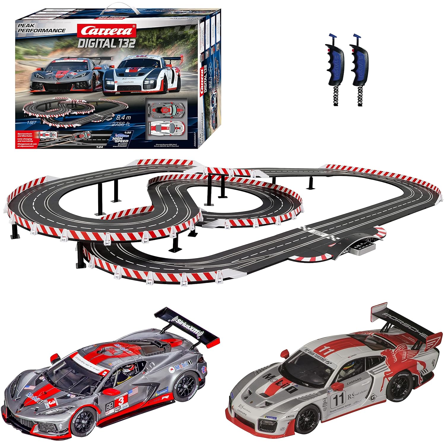 Carrera Premium Digital 132 Slot Car Racing System Scale 1:32 Track 8.4mm Peak Performance