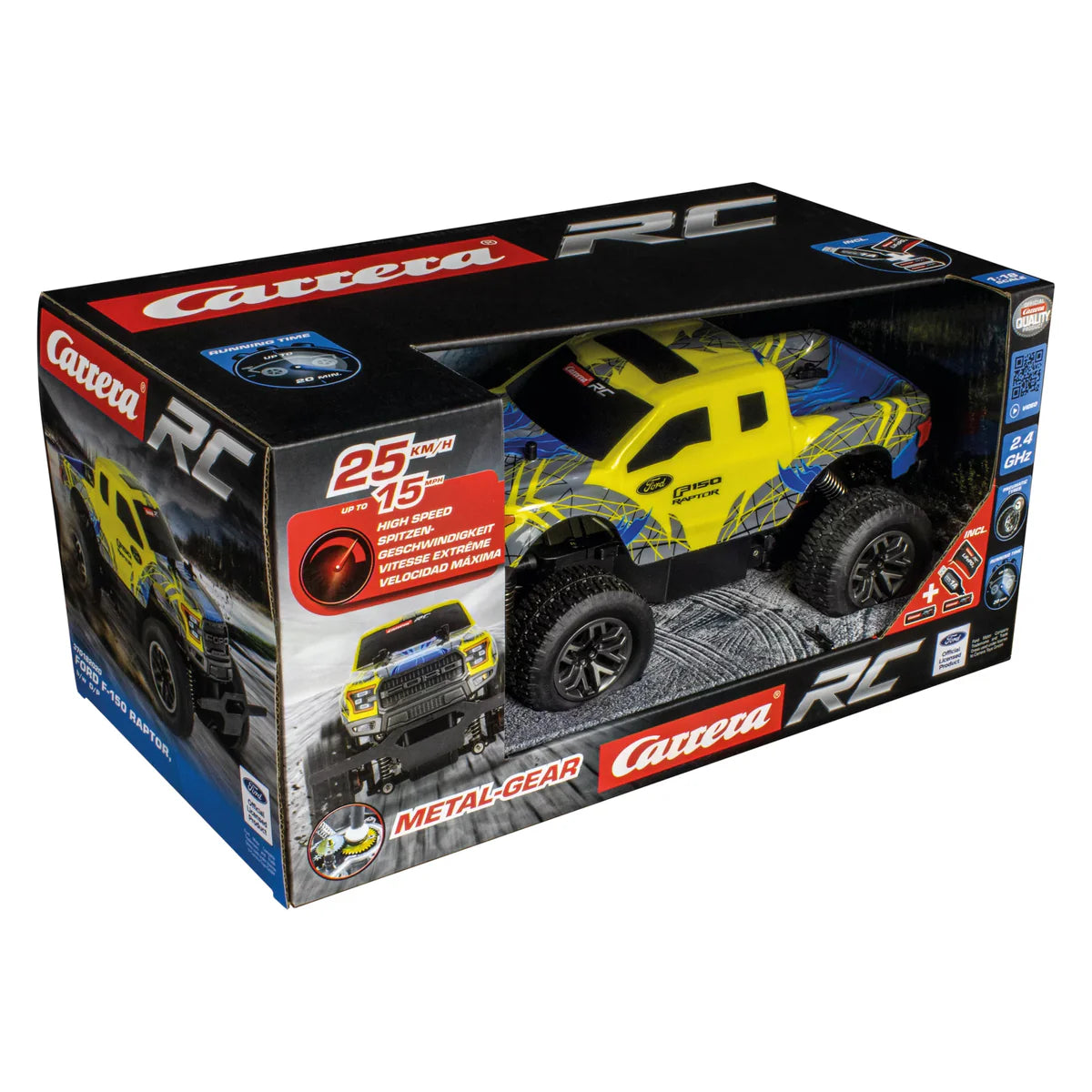 Carrera RC Ford F-150 Raptor 2.4GHz – YellowBlue Off-Road Truck