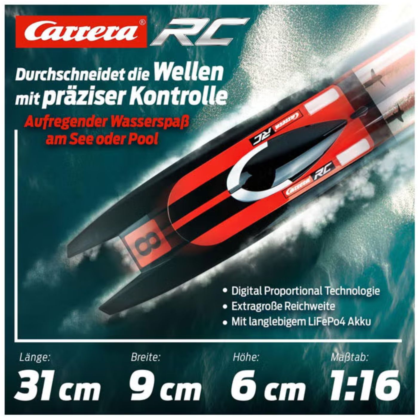 Carrera RC Race Catamaran – Remote Control Speed Boat