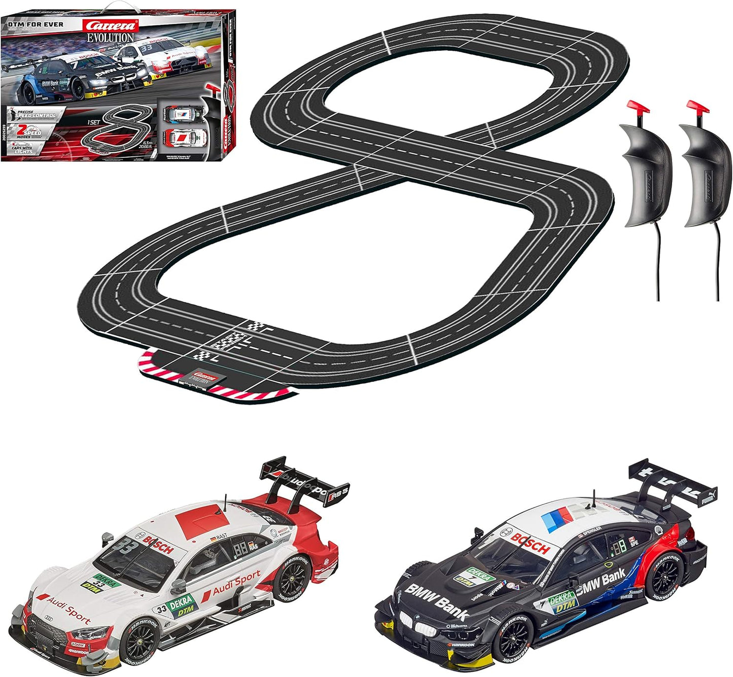 Carrera Slot Car Evolution Set Car Scale 1:32 Track 6.3m DTM For Ever