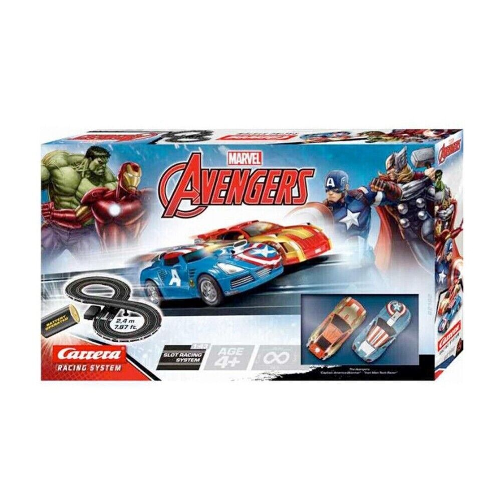 Carrera Slot Car Racing System Track 2.4m Go!!! Marvel Avengers