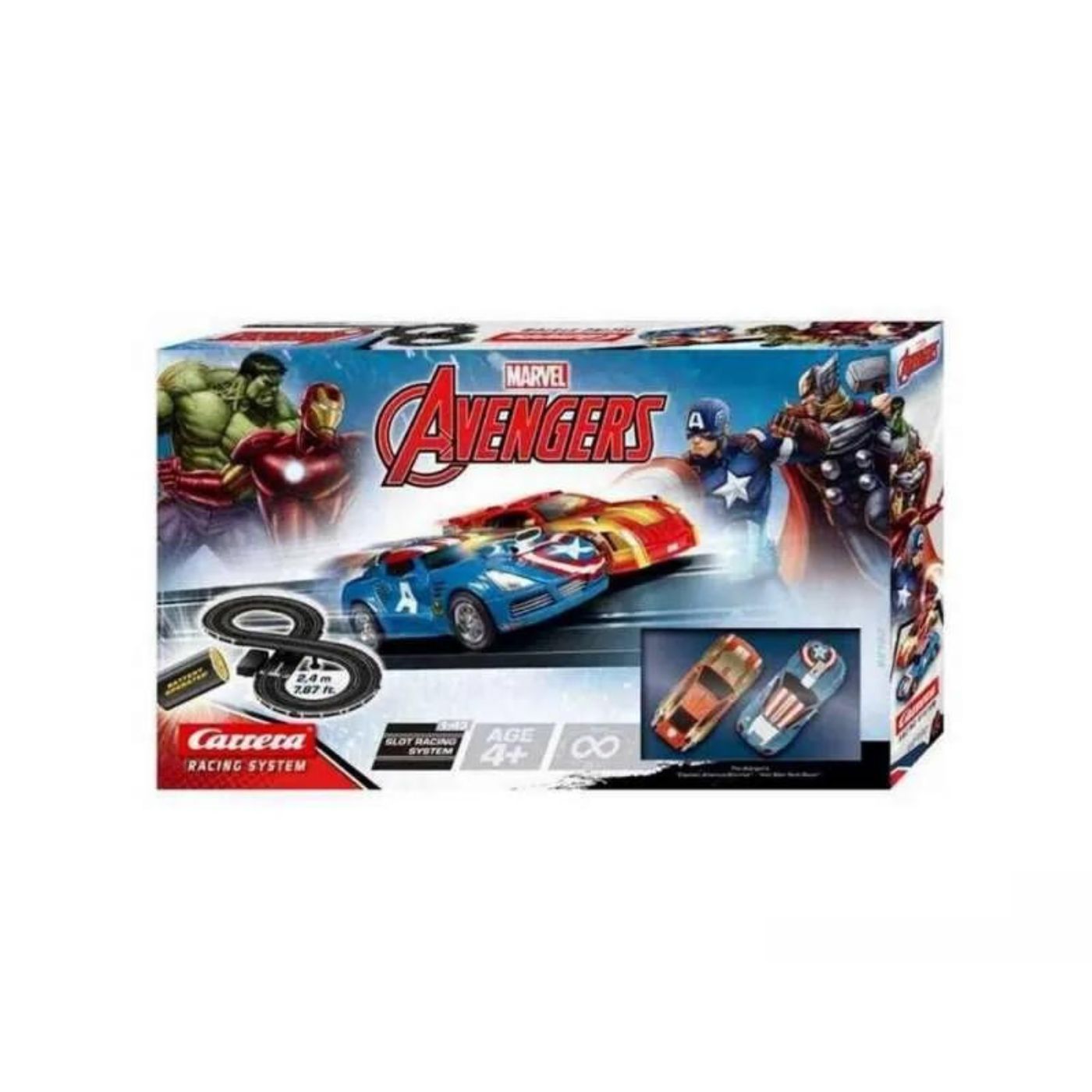Carrera Slot Car Racing System Track 2.4m Go!!! Marvel Avengers