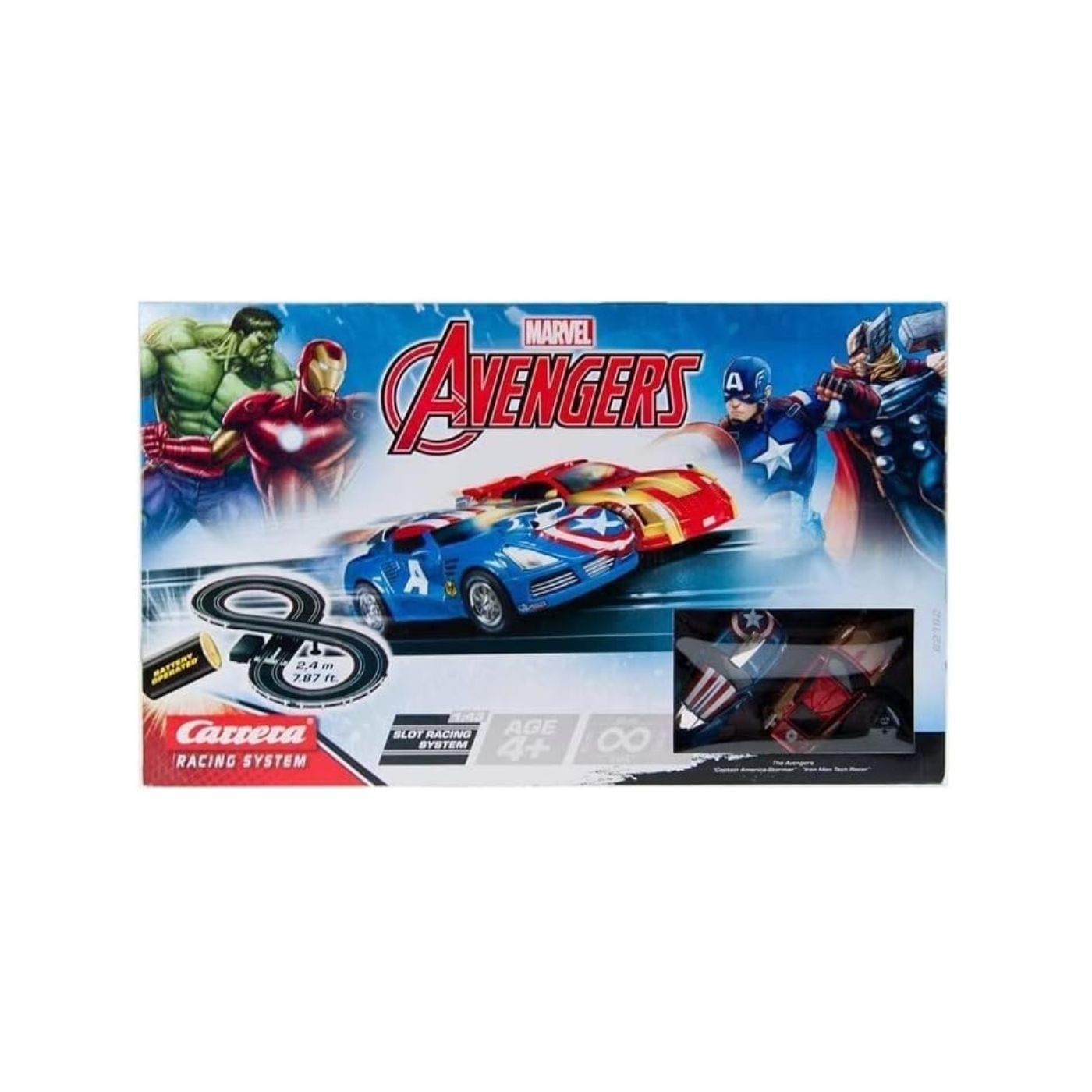 Carrera Slot Car Racing System Track 2.4m Go!!! Marvel Avengers