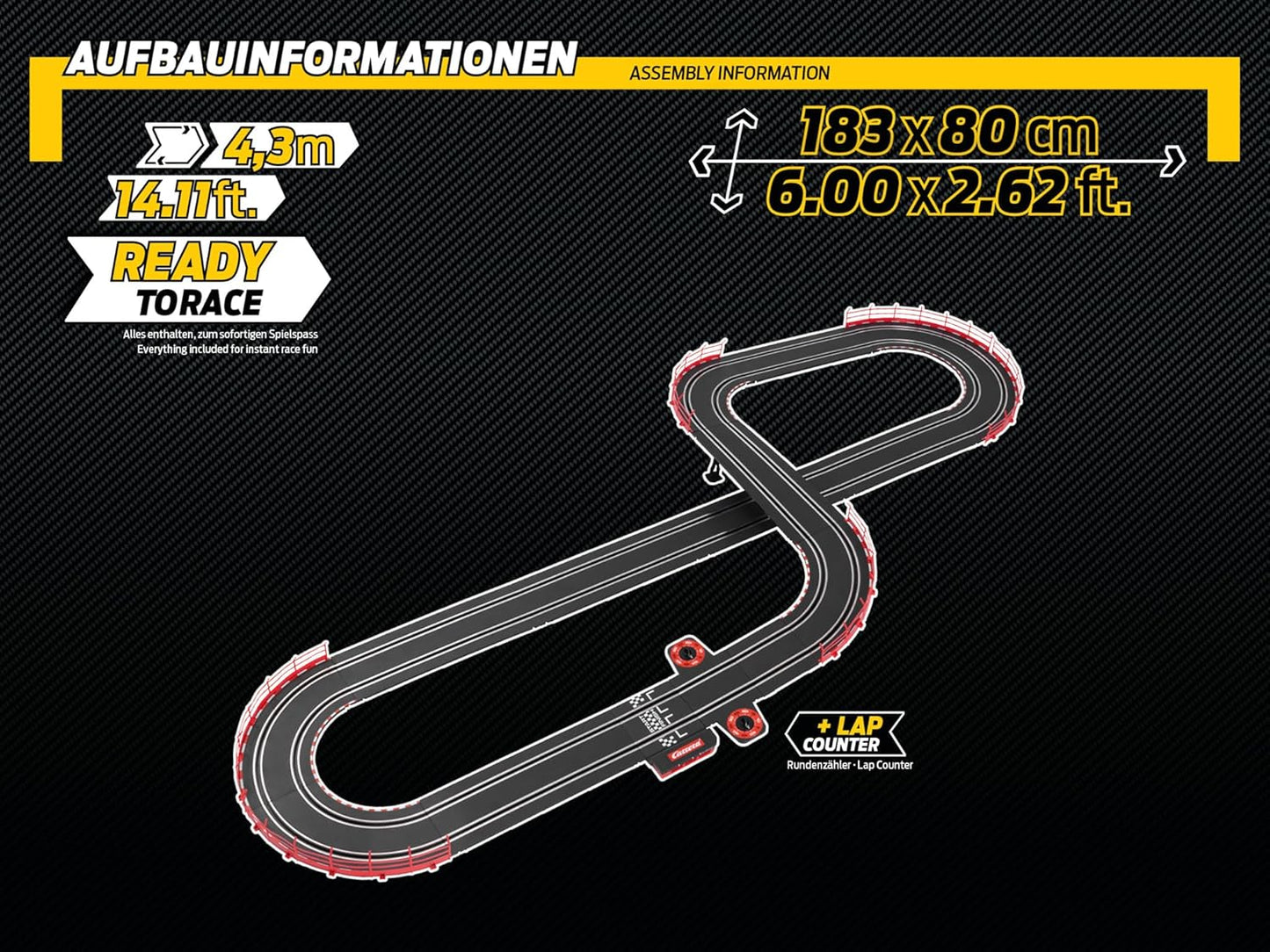 Carrera GO!!! 62572 Flying Lap Slot Car Set – 1:43 Scale Formula 1 Racing with Ferrari SF-23 & Red Bull RB19