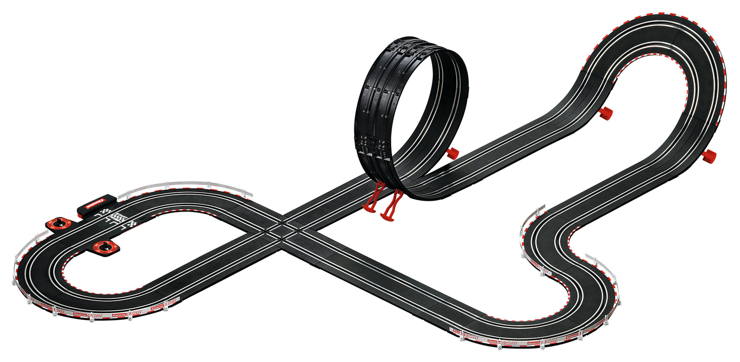 Carrera GO!!! DTM Power Lap Slot Car Racing Set – 1:43 Scale with BMW M4 GT3 & Audi R8 LMS