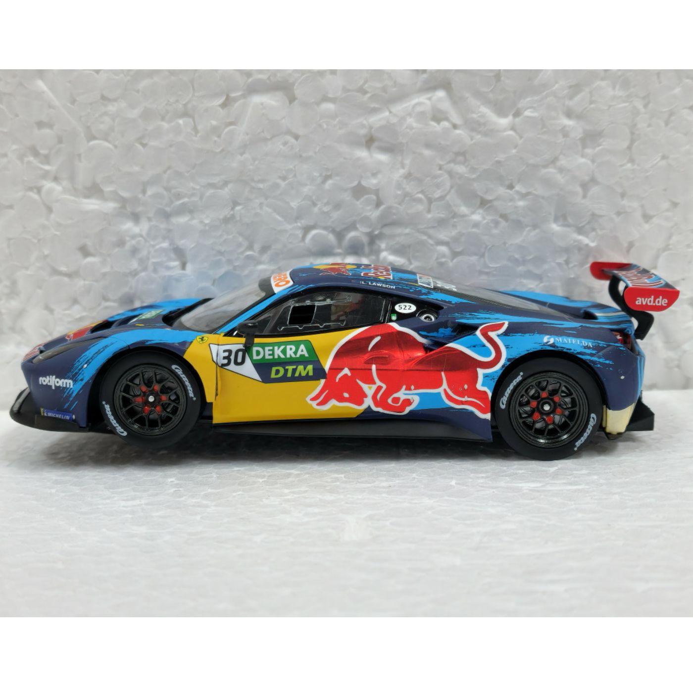 Carrera GO!!! Ferrari 488 GT3 "Red Bull AF Corse No.30" Slot Car – 1:43 Scale